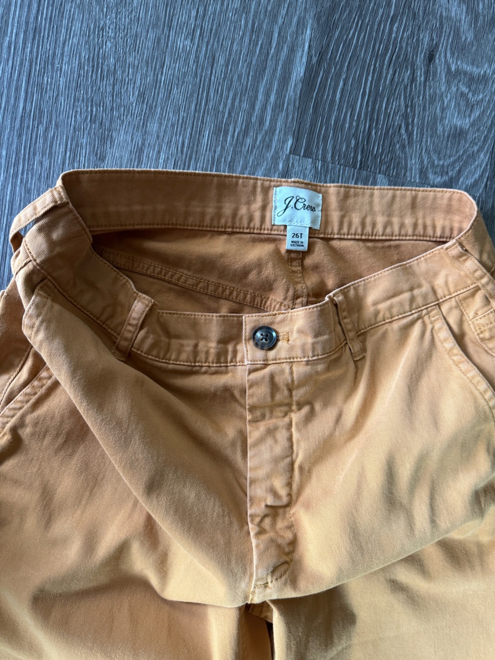 J.Crew Women’s Wide Leg Chino Pants Camel Tan Stretch 26 Tall - Picture 8 of 9